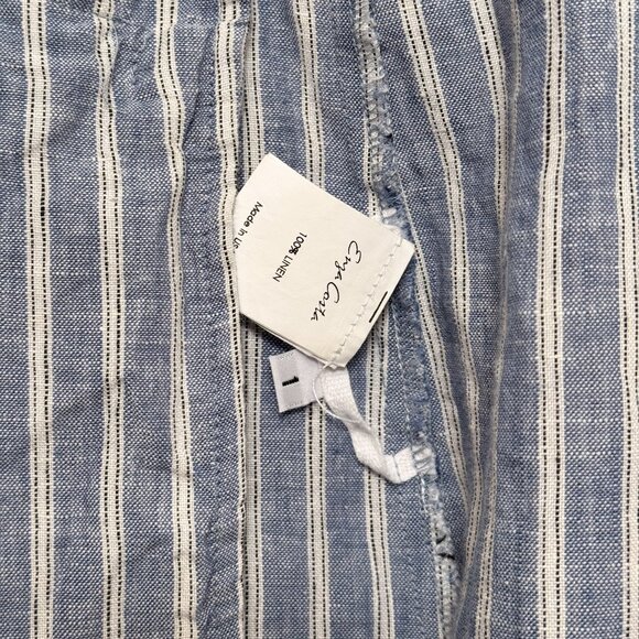 Enza Costa Blue and White Striped Jumpsuit - Picture 7 of 13